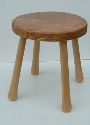 Hand made wooden stool